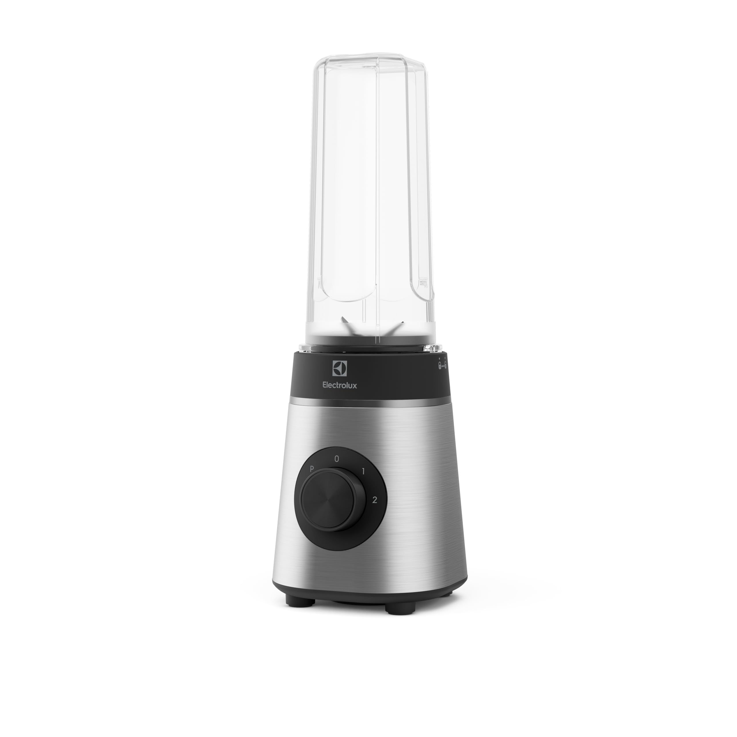 Electrolux Create 4 Blender E4SB1-4ST, frullatore sportivo, bottiglia da asporto inclusa, funzione a due velocità, funzione a impulsi, 350 W, Acciaio inossidabile