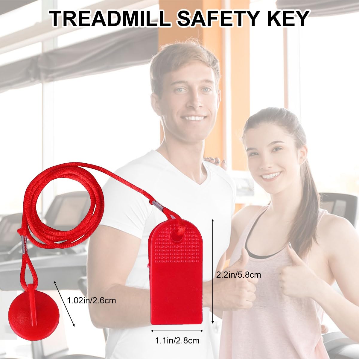 Safety Lock for Treadmills,Treadmill Safety Key,Treadmill Universal Magnetic Security Key,Magnetic Safety Switch for Treadmills,Emergency Stop Accessories