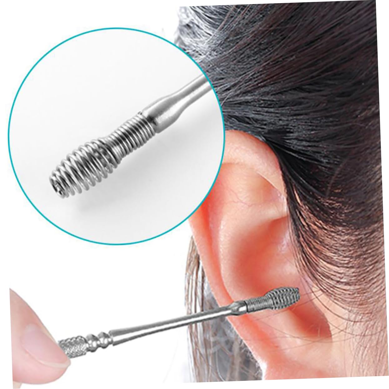 FRCOLOR 8pcs Ear Cleaning Set: Tweezer Set Blackhead Extractor and Stainless Steel Ear SPO