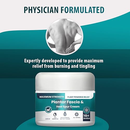 Miniatura 4 de M PAIN MANAGEMENT TECHNOLOGIES PMT - Crema para fascitis plantar y espolón de talón - Crema para aliviar los pies. Alta concentración de árnica;