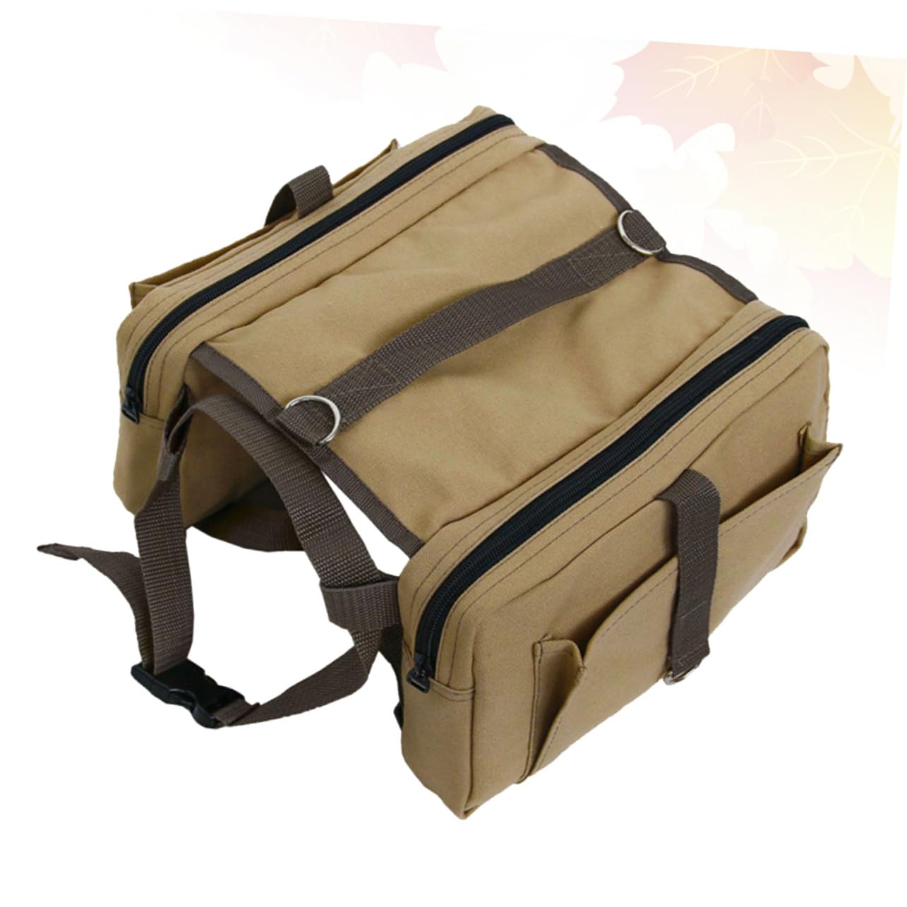 ORFOFE Zaino da Trasporto per Cani Regolabile in Tela con Tasche Laterali per Snack e Accessori per Trekking Campeggio e Viaggi all Aperto Piccola