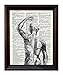 Close up of The Superficial Muscles - Printed on Upcycled Vintage Dictionary Paper - 8"x10.5" Anatomy Art Poster / Print