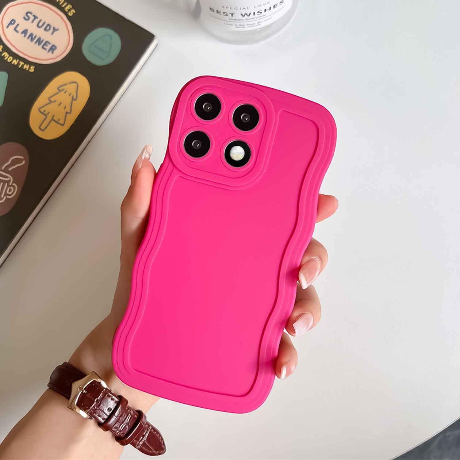 KC Back Cover for Oneplus 11R 5G, Curly Wave Shape Shockproof Bumper Soft Silicone Case with Camera Protection (Pink) (B0CBJYRZHV) Amazon Price History, Amazon Price Tracker