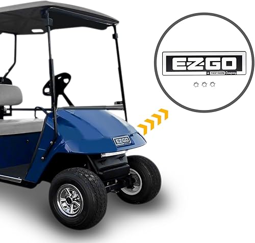 Miniatura 7 de Drive-up Placa de identificación para el emblema EZGO TXT plateado para carrito de golf eléctrico o de gas 1994-2010, 9.44 x 2.72 pulgadas