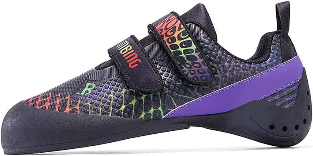 Rock Climbing Shoes Rubber Soles Hook-and-Loop Closure Mesh Outdoor Beginners Bouldering Shoes for Men Women