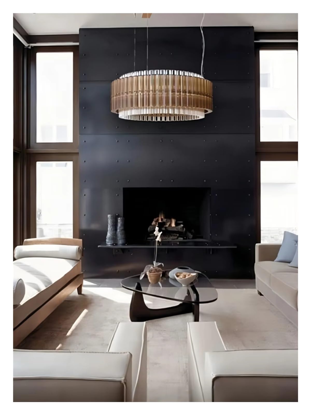 SXECAEPS Clear Glass Chandelier Lighting Home Appliance Decoration Living Room Light Fixture