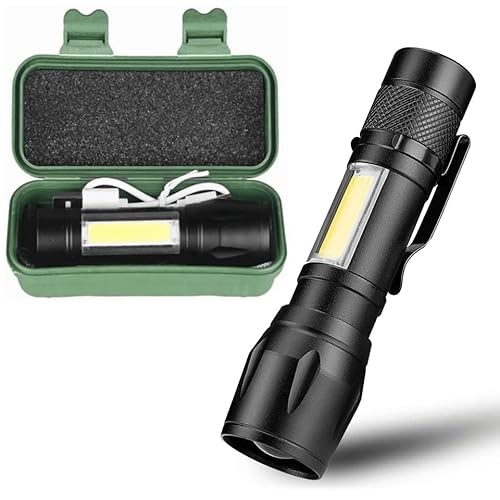 Mini Lanterna Led Tática 3 Modos Recarregável Camping Lampião