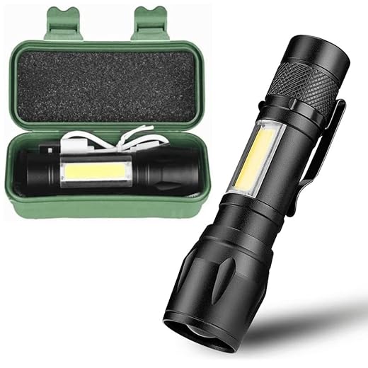 Mini Lanterna Led Tática 3 Modos Recarregável Camping Lampião