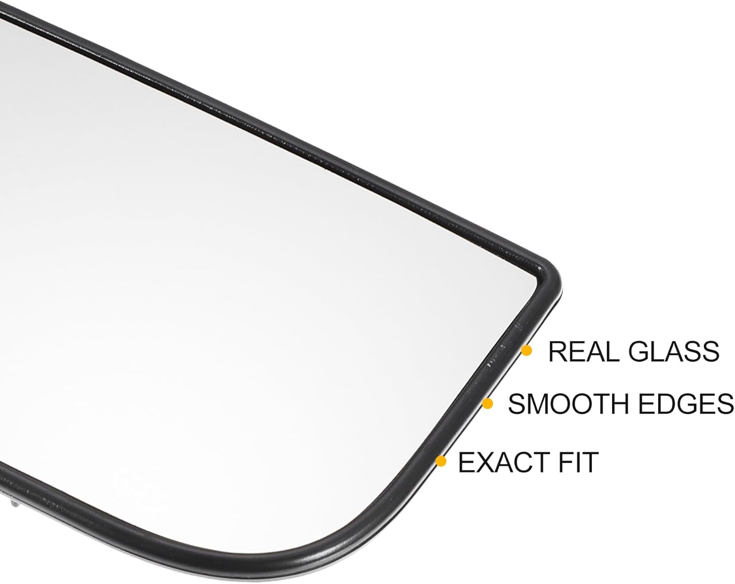 X AUTOHAUX Pair Car Rearview Left Right Side Mirror Glass Replacement Towing Mirror Bottom Lens W/Backing Plate Non-heated White Glass for Chevrolet Avalanche Silverado Tahoe for GMC Yukon