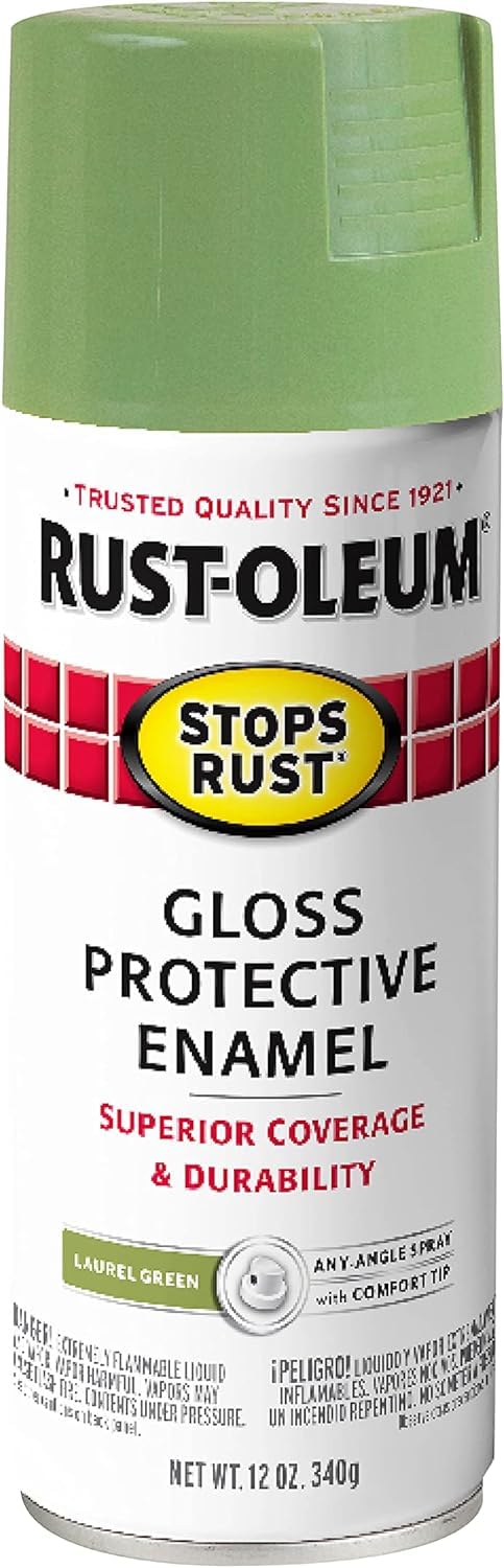 Rust-Oleum Stops Rust Spray Paint, Gloss Laurel Green