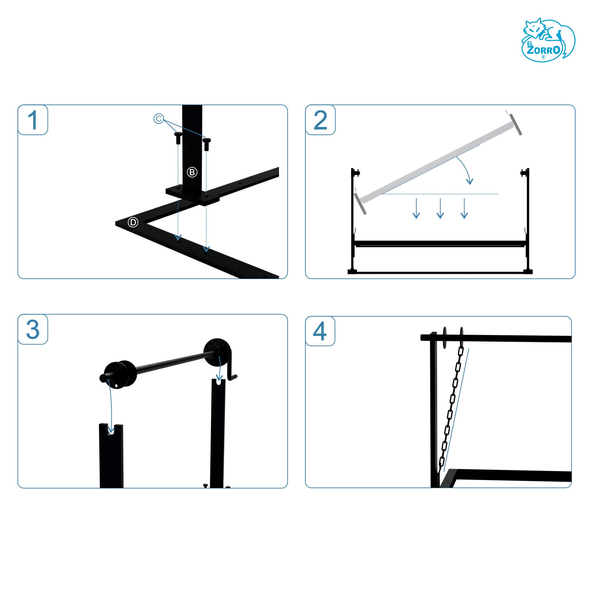 Imex El Zorro 71571 - Soporte elevador (recto, 62 x 42 x 43 cm)