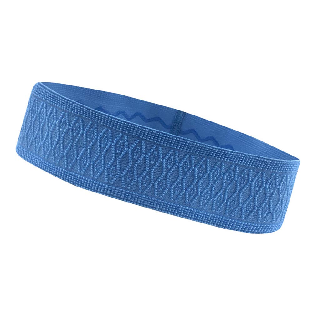 BaronHong Mujeres Diadema Banda para el deporte Deportes Cinta elástica Estiramiento y humedad (azul, M)