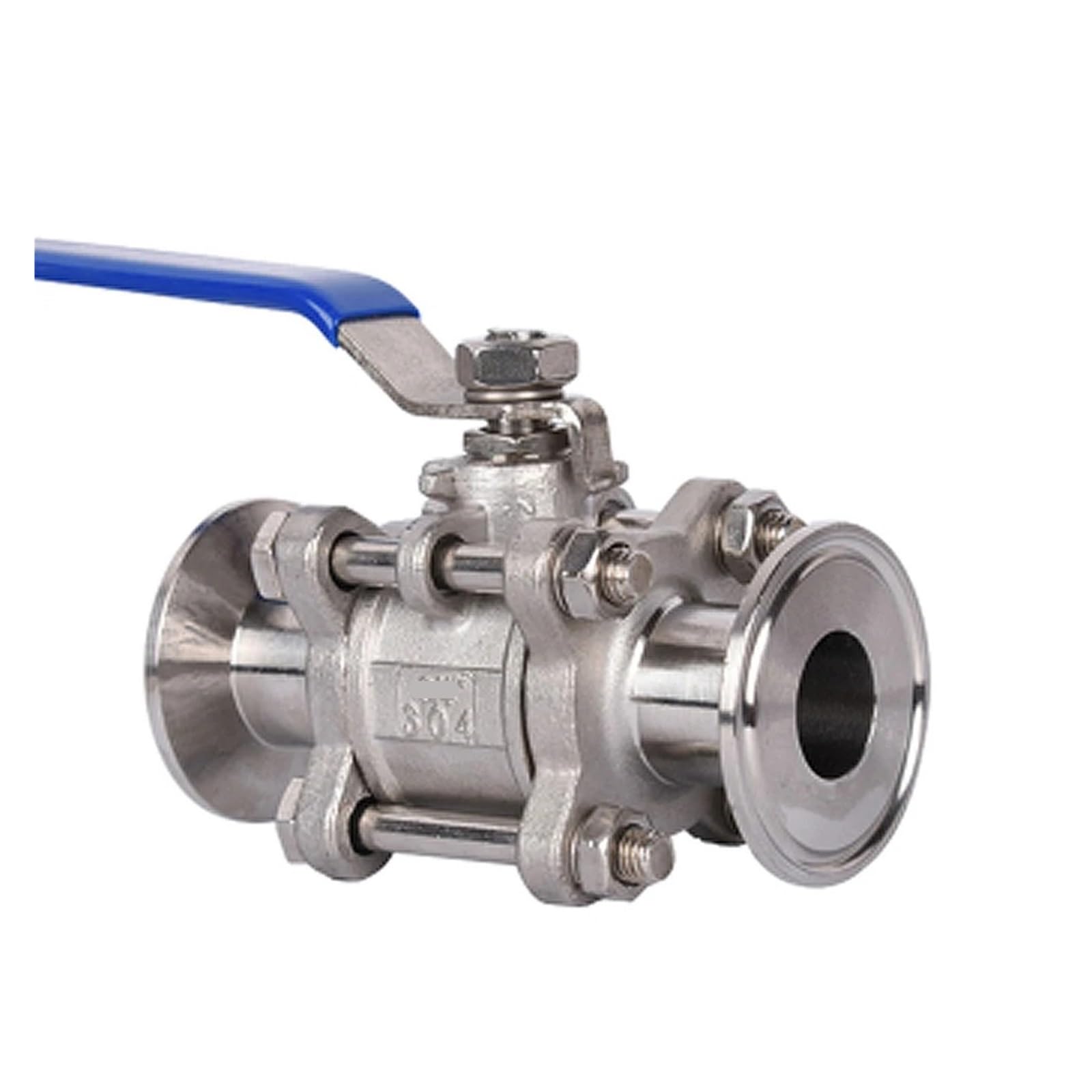 MXXDMOPD 1/2" 3/4" 1" SS304 stainless steel ball valve 3 three-piece 1.5" 50.5mm three-clamp ferrule type(1.2 inch)