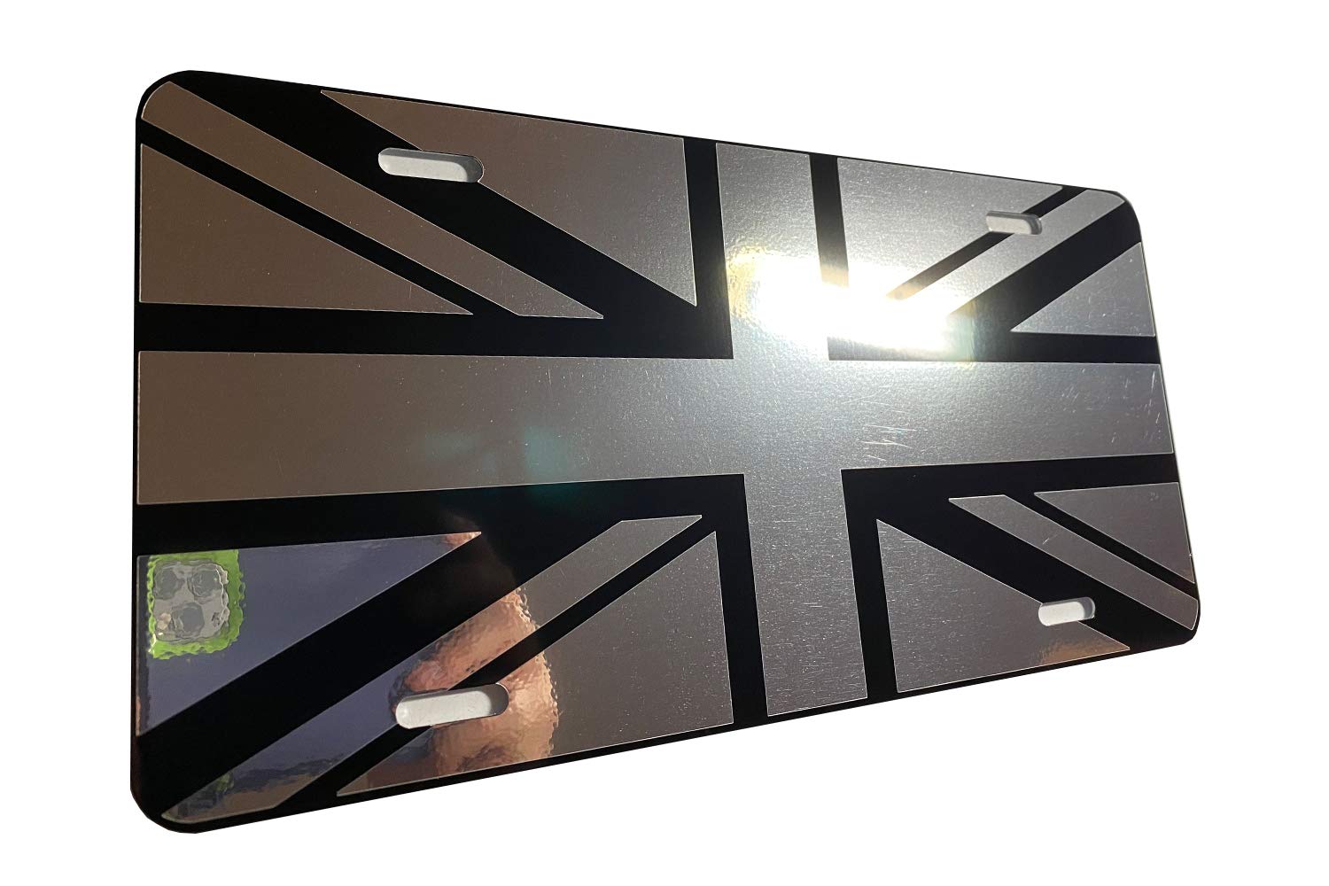 CustoMonsterDesignsGreat Britain Union Jack Flag Heavy Duty Aluminum License Plate S1