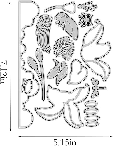 Miniatura 2 de Troqueles de flores para hacer tarjetas, troqueles de corte de metal, troqueles de papel para álbumes de recortes, suministros de fabricación de