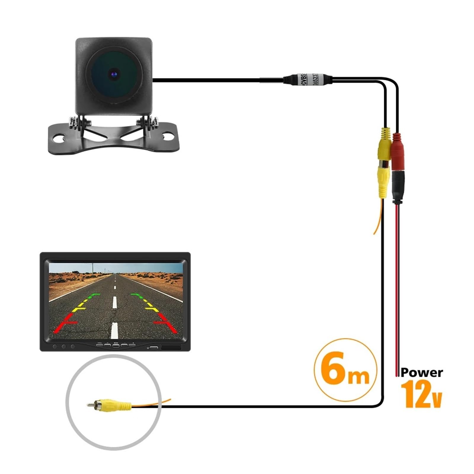Cámara Aparcamiento Cámara Vista Trasera Coche AHD Visión Nocturna Marcha Atrás Estacionamiento Universal Impermeable HD Imagen En Color Cámara Vehículo Camara Marcha Atras(10piece)