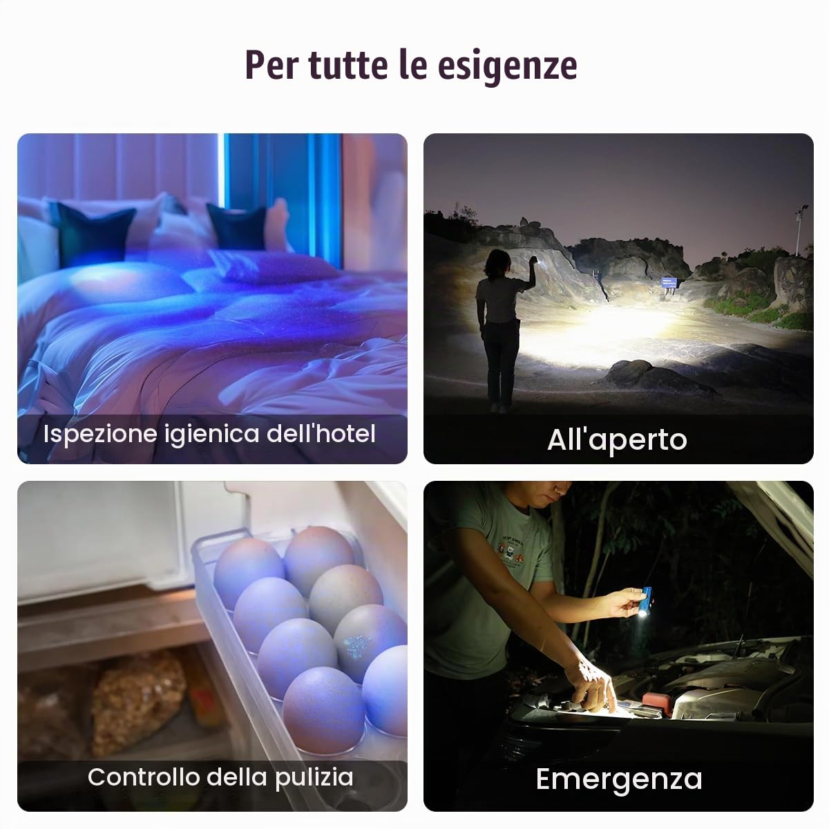 IMALENT BL50, 3600lm LED Mini Torcia Tattica, Luce Bianca e UV raggio ultravioletto, XHP50.3HI, Display OLED, Torcia Ricarica Type-C, IP68 per Escursioni Campeggio Emergenza (Royal Blue)
