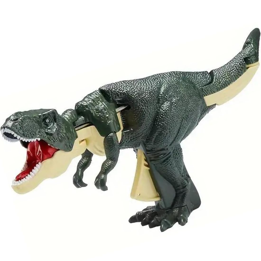 MINNA BAZZAR Gun Finger Innovative Telescoping & Swinging Features Plastic Design Engaging Sound Effects Lighting Tyrannosaurus Rex Head Swing Bite Trick Animal Gift for Boys and Girls Infant Toddler