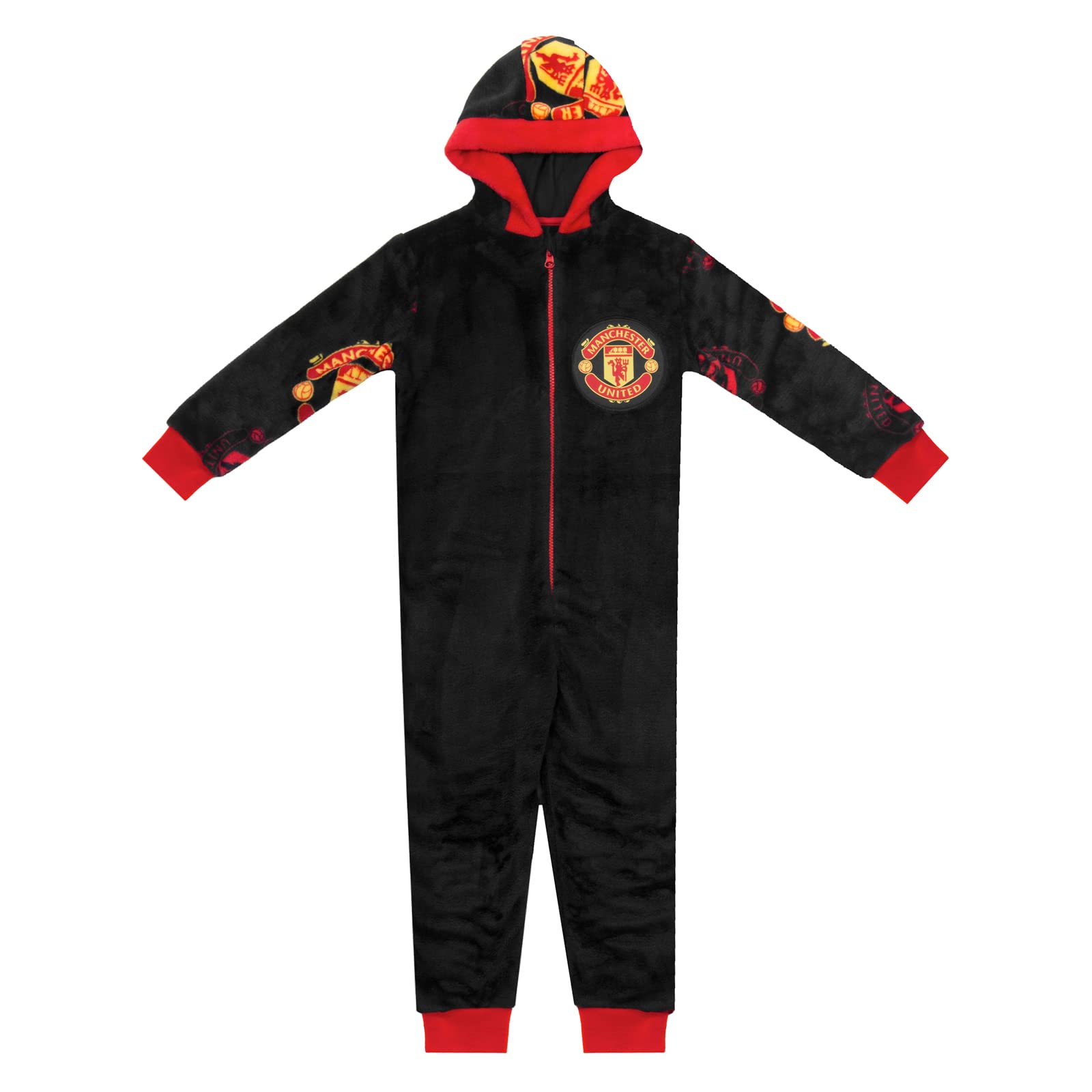 Manchester United FC Officiel - Combinaison Pyjama en Polaire - thème Football - Enfant