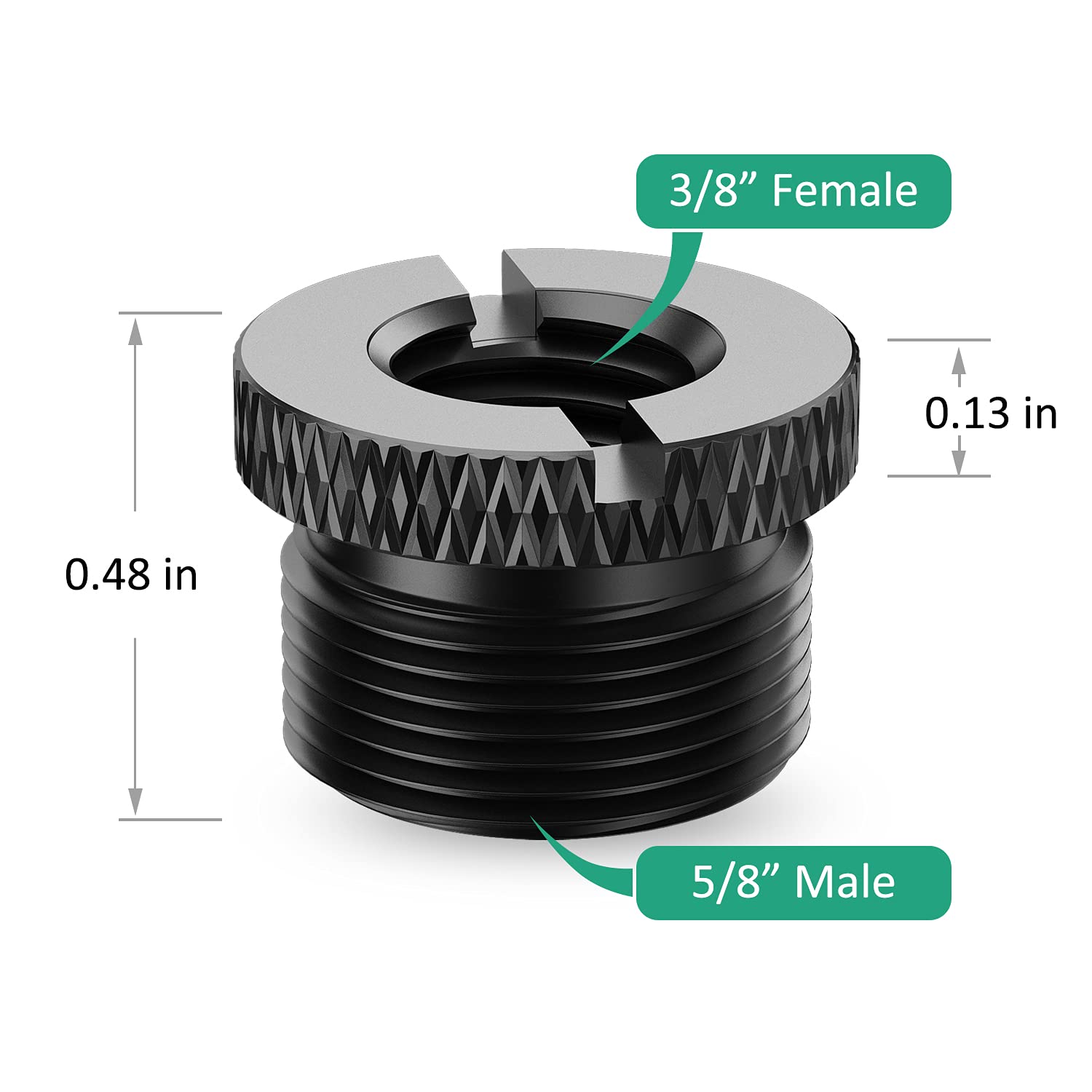 2 Pièces Vis Adaptateur 3/8 Femelle à 5/8 Mâle pour Pied de Micro, Filetage De Vis Adaptateur de Support de Micro pour Blue Yeti, Yeti Pro Support de Microphone, Caméra, Trépied