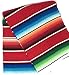 Mexitems Large Authentic Mexican Blanket Colorful Serape Blanket 84" X 60" (Pick Your Color) (Red)