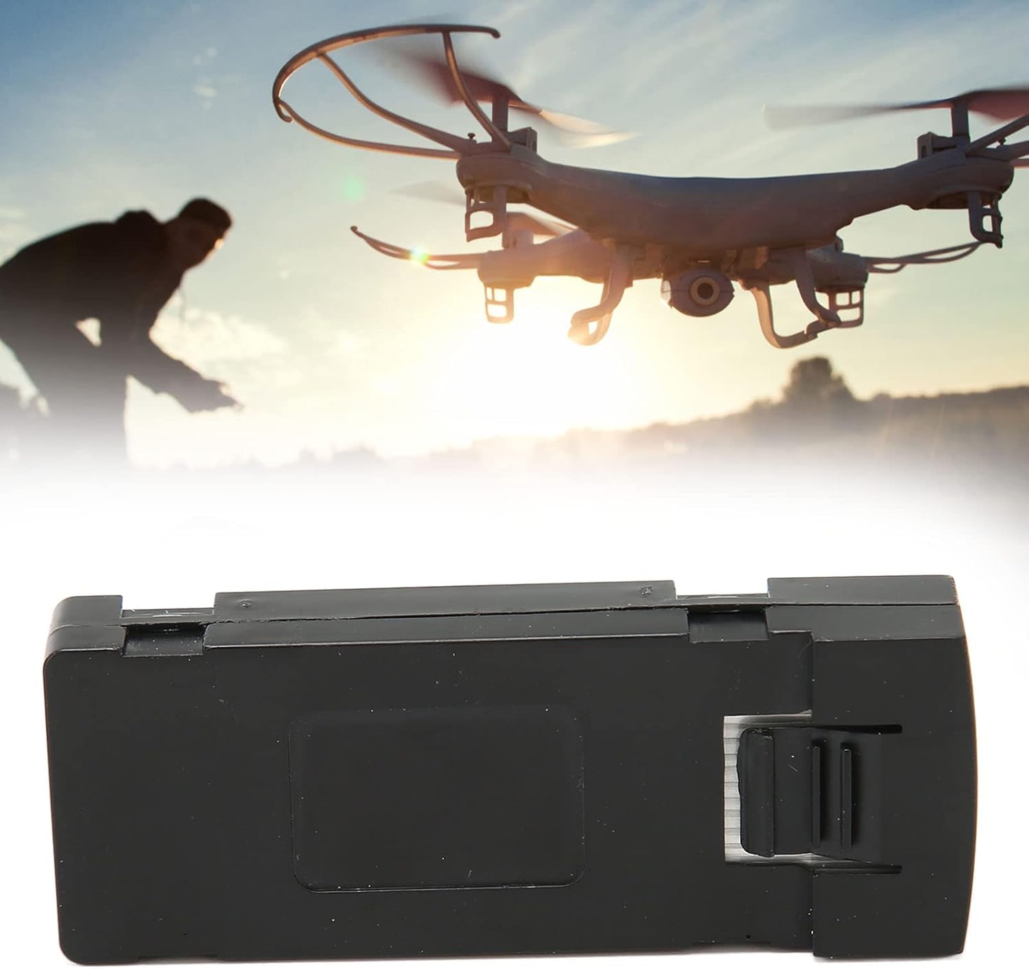 3.7V 1800Mah Rechargeable Batteries for H1 S9 Ky603 Ky605, 1080p HD Dual Camera RC Quadcopter Spare Parts Replacement (1pcs)