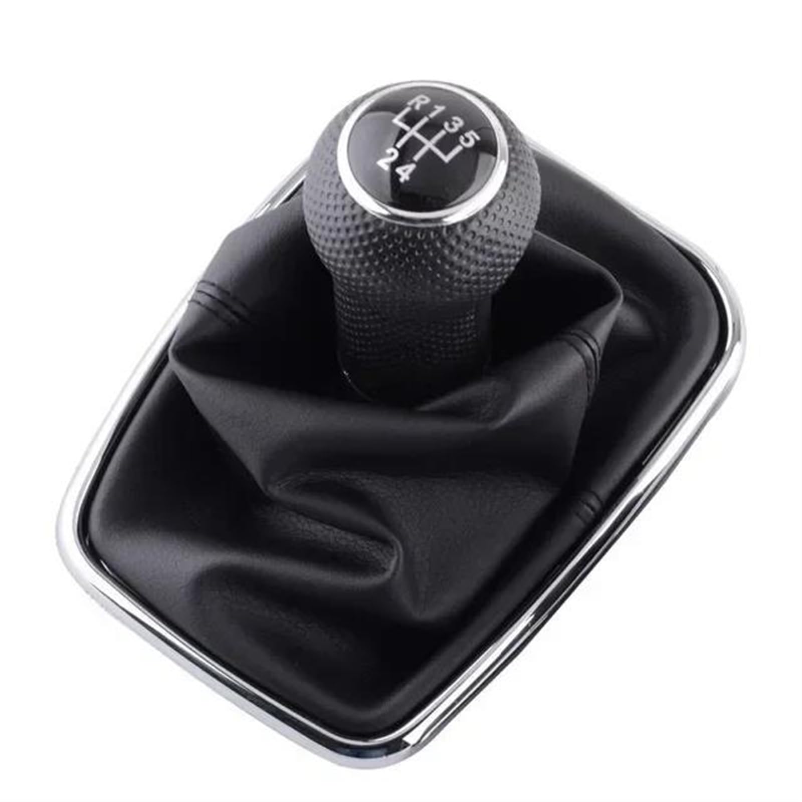 Fsozdbbpl Silver 5-Speed Automotive Parts 12Mm 5/6 Speed Car Gear Shift Knob Lever Shifter Gaitor Boot For 1999-2004 For Golf 4 For Iv Mk4 Gti R32 For Bora For Jetta Mt(Silver 5-Speed)