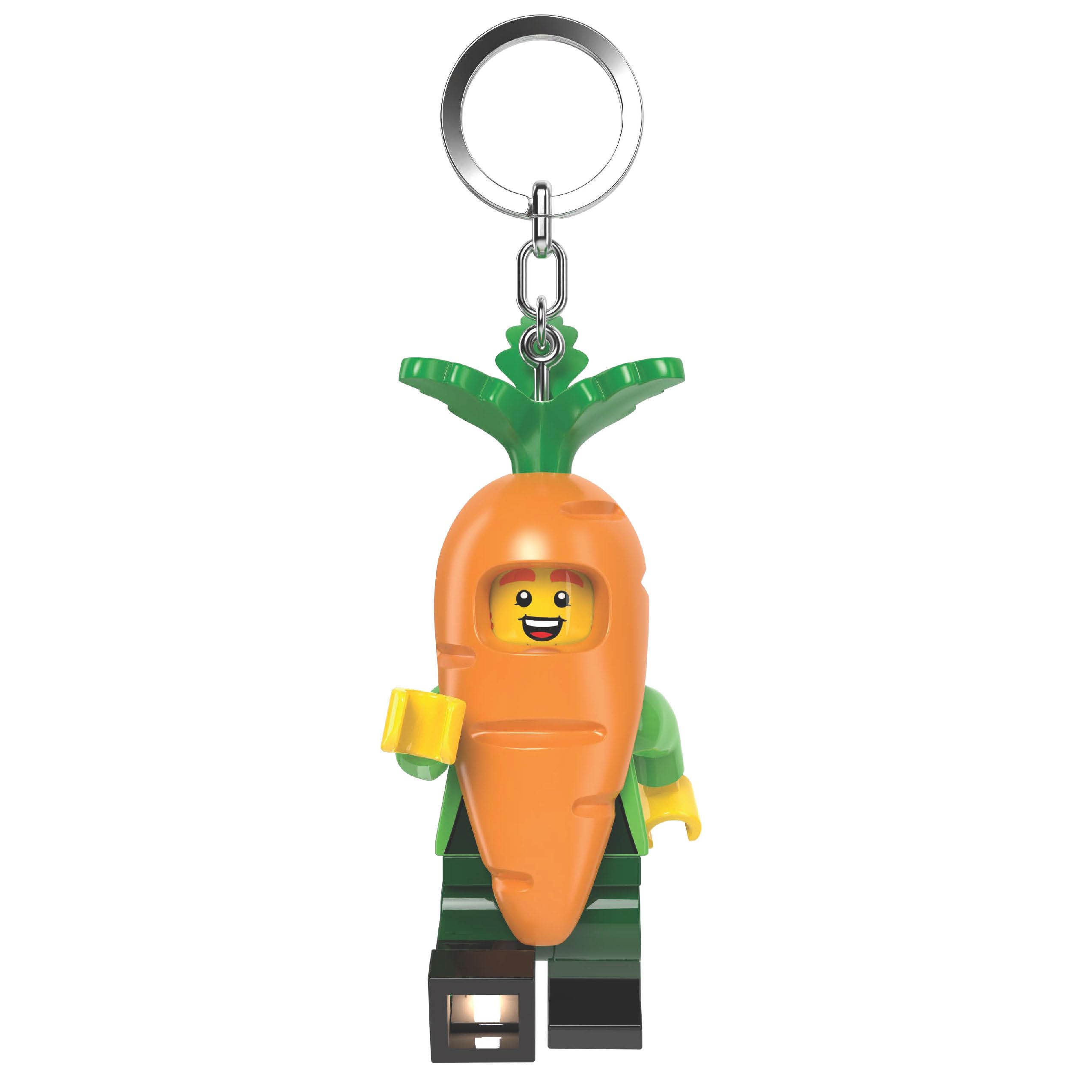 Iq Orange Lego Minifigures - Large 3 Inch Tall Keychain Light - Carrot Mascot (Ke239h)