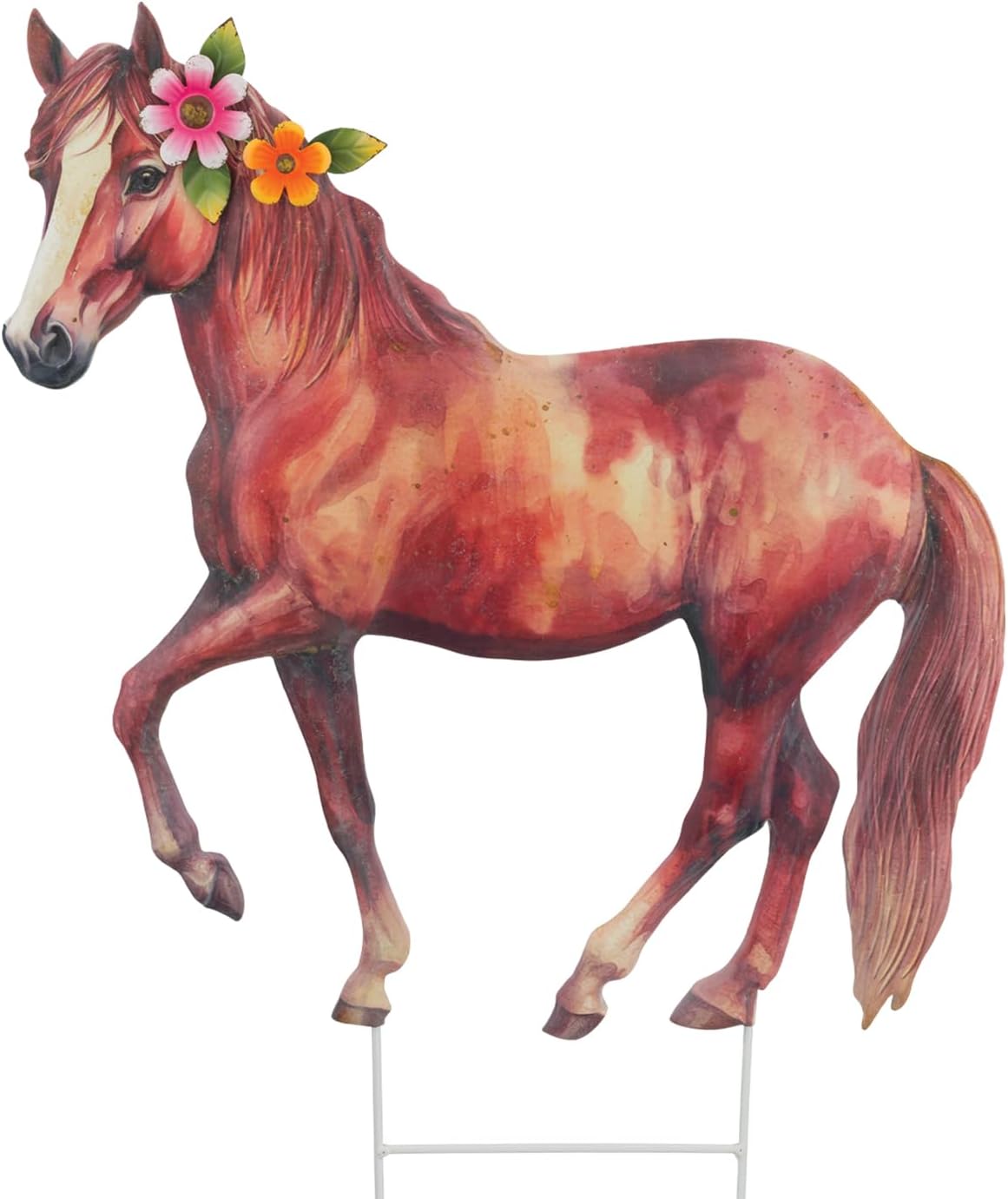 Regal Art & Gift Metal Farm Garden Stake - Decorative Handcrafted Outdoor Décor Garden, Lawn, Patio, Backyard - Horse