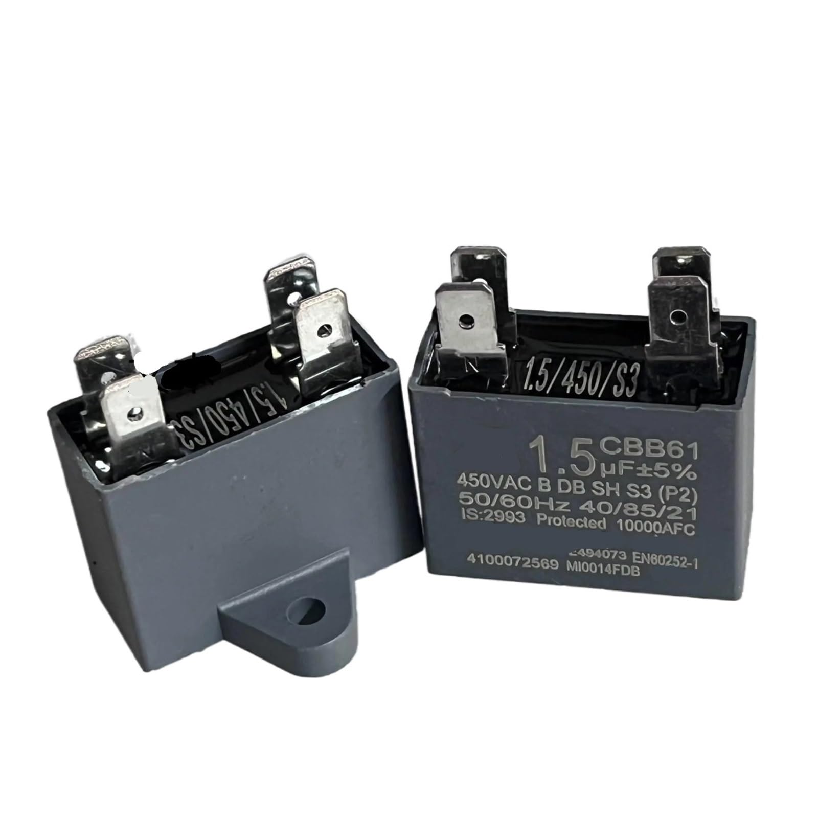 LEOTNNDQ 1pcs CBB61 1.5UF 2UF 3UF 3.5UF 4UF 4.5UF 5UF 450VAC Motor Start Film Capacitor 1pcs(1.5uf 1pcs)