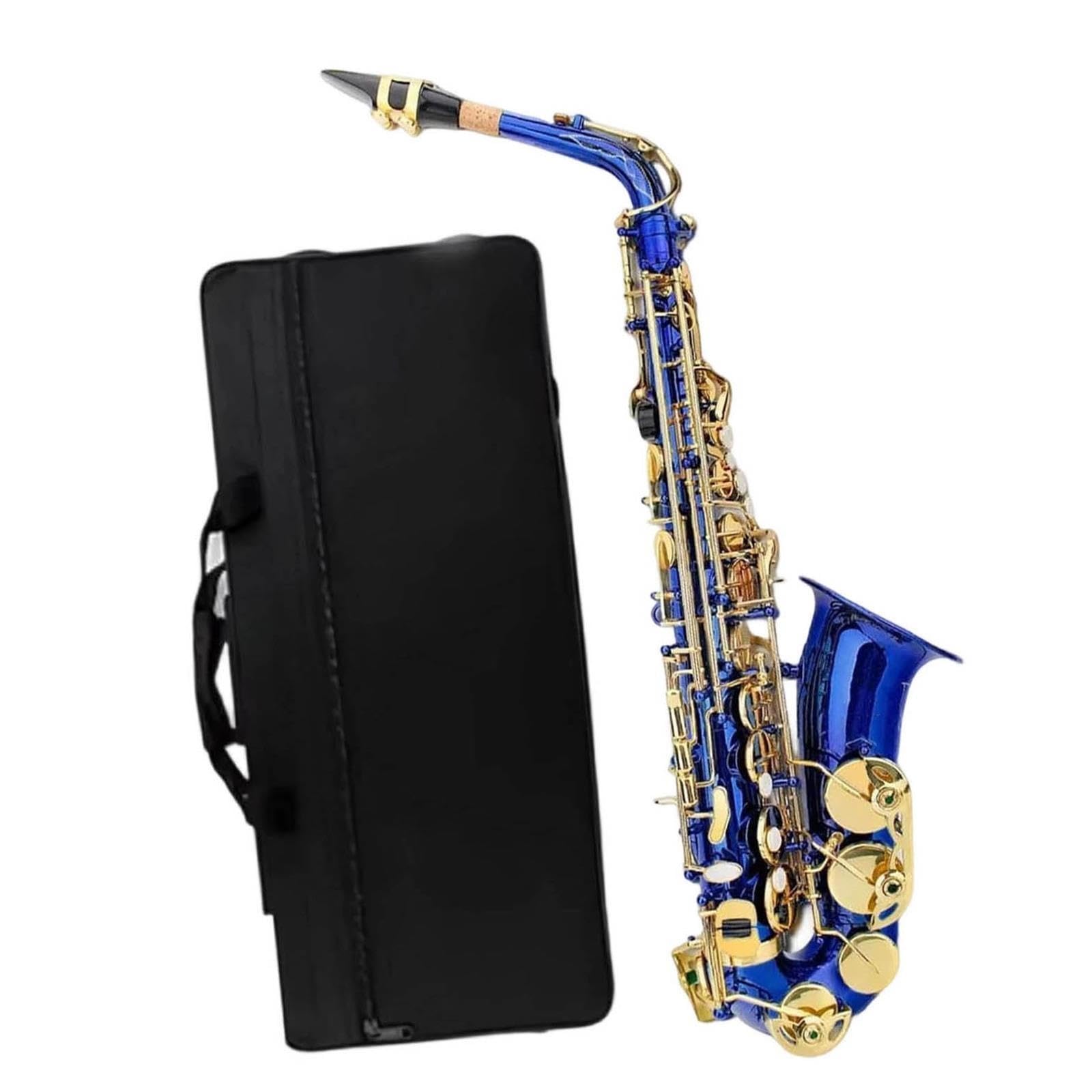 Saxofón Juego Completo De Saxofón Alto Azul En Mi Bemol