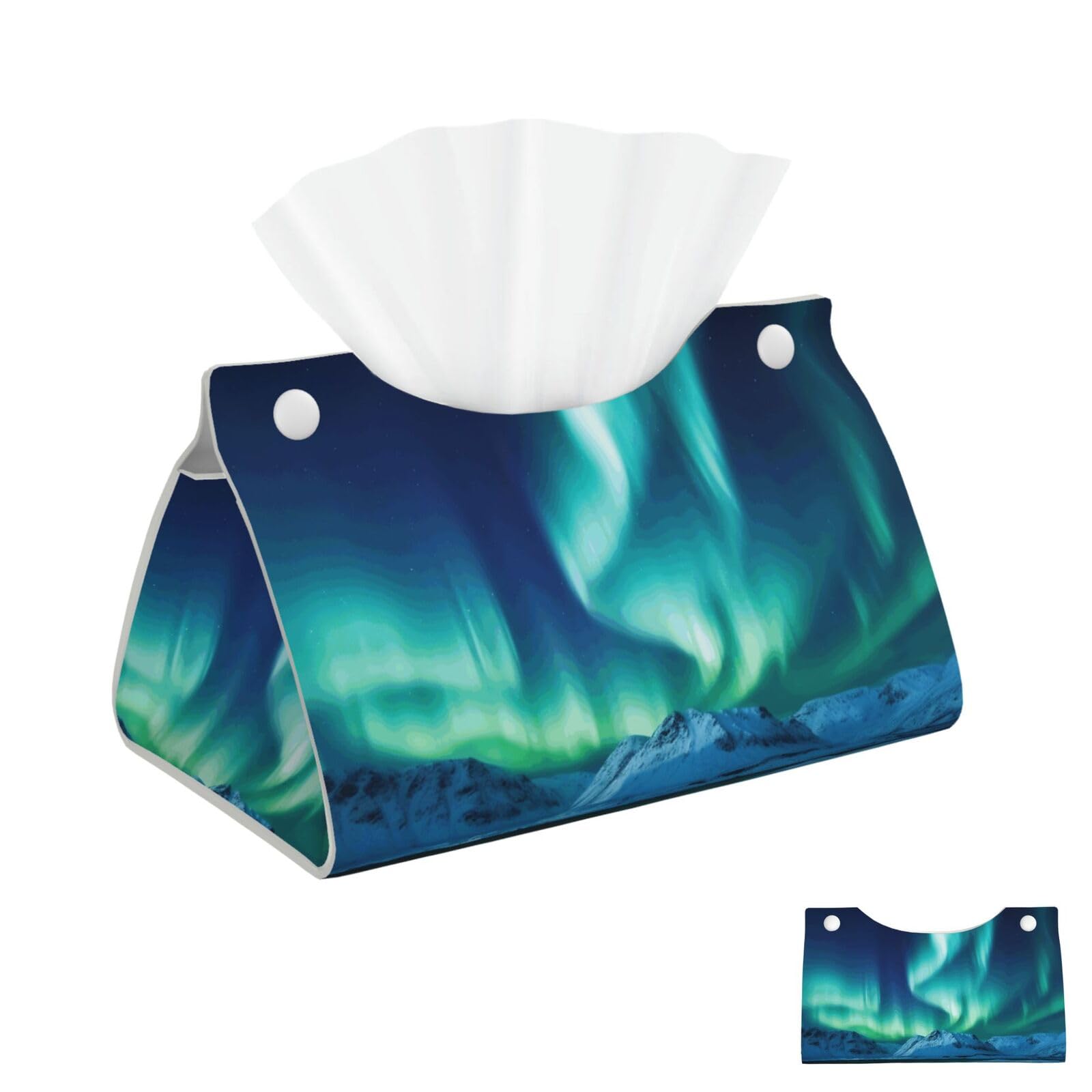 Northern Lights Tissue Box Cover Square Cube Boxes