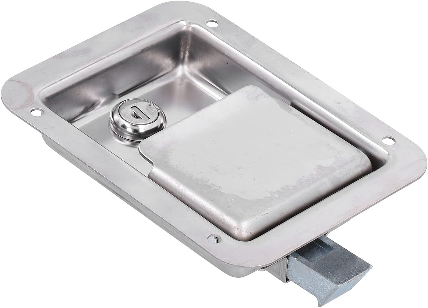 Poignée de levage inox 304 étanche avec serrure : stop aux vols dans votre remorque
