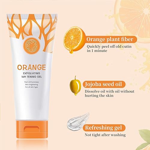 Miniatura 3 de Orange Exfoliating Scrub,Face Body Skin Orange Exfoliate Scrub Cream,Natural Orange Peeling Face Scrub,Deep Cleansing Moisturizing Facial Exfoliator