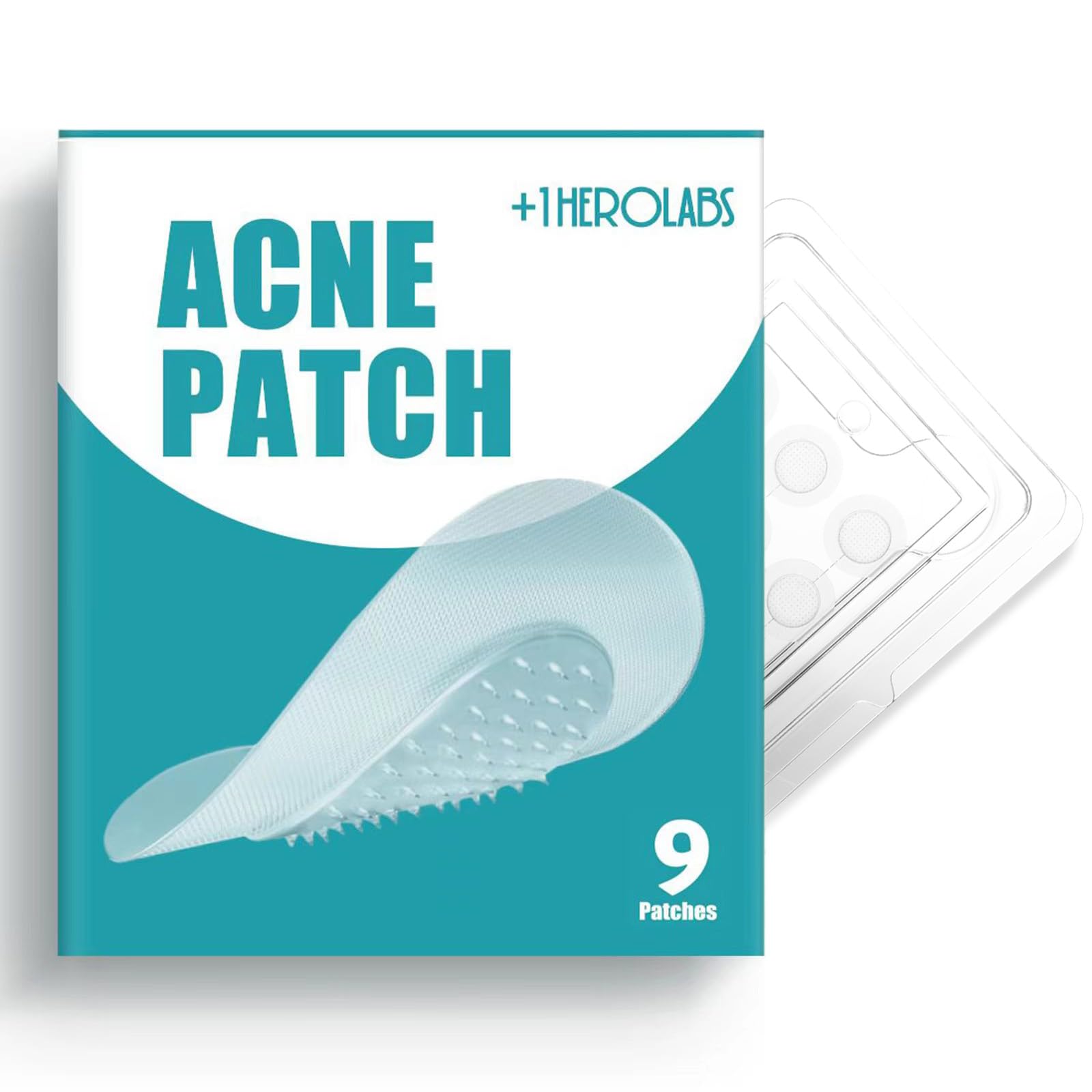 Microdart Acne Patch 9 Patches - Hyaluronic Acid Salicylic Acid Hydrocolloid Pimple Patch for Deep Early and Hidden