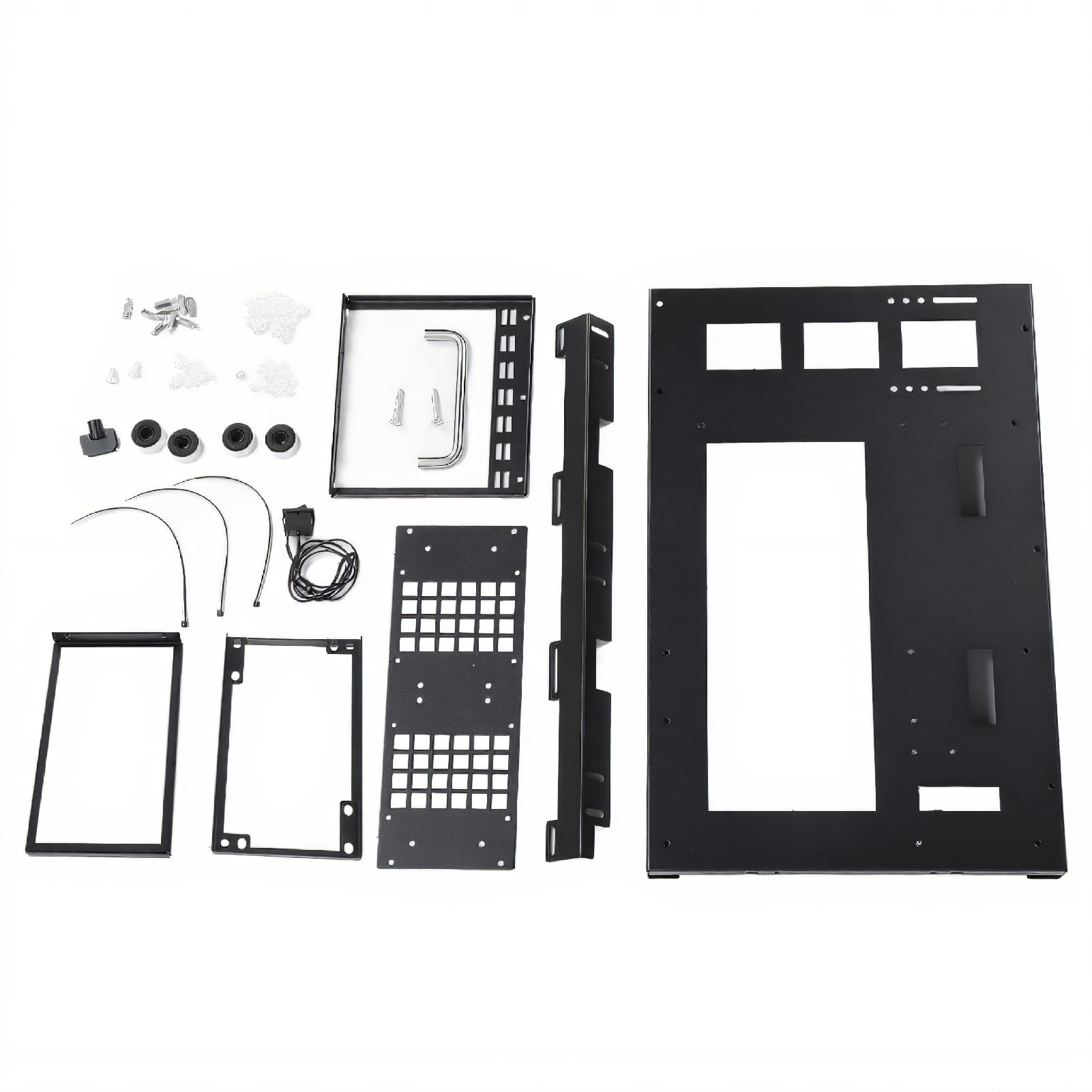 Computer Open Case Rack, Powerful Cooling Steel Plate Gaming PC Case Open Frame with Handle, ATX M ATX ITX Mainboard DIY Gaming Computer Open Chassis, Wisoqu2u8sfo37t9-image-23