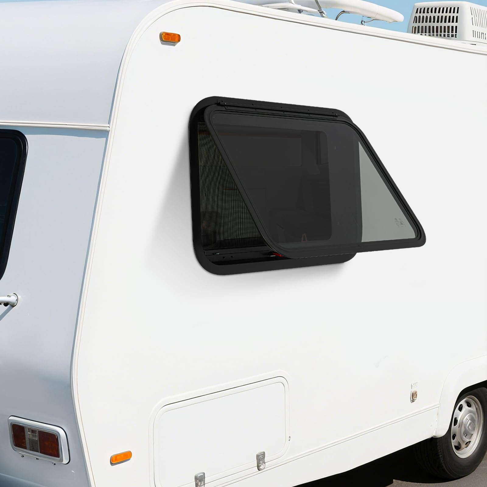 Fenêtre de camping-car Fenêtre d'évacuation de camping-car | Fenêtre de VR | Fenêtre d'urgence pour camping-car, Fenêtre polyvalente pour camping-car avec barre de support pour VR, Camping-car