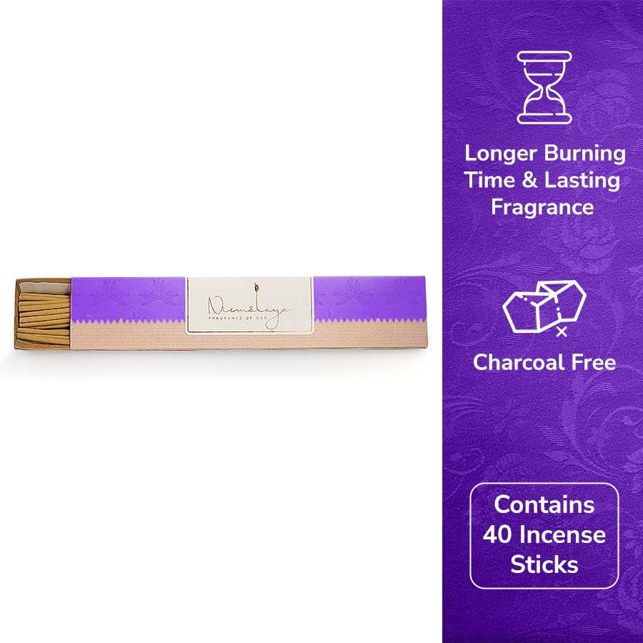 Image of Nirmalaya Premium Incense Combo Pack | 100% Natural Organic | 40 Incense Sticks, 40 Incense Cones, 40 Dhoop Sticks | for Pooja, Meditation & Yoga (Patchouli) Free Stand Inside