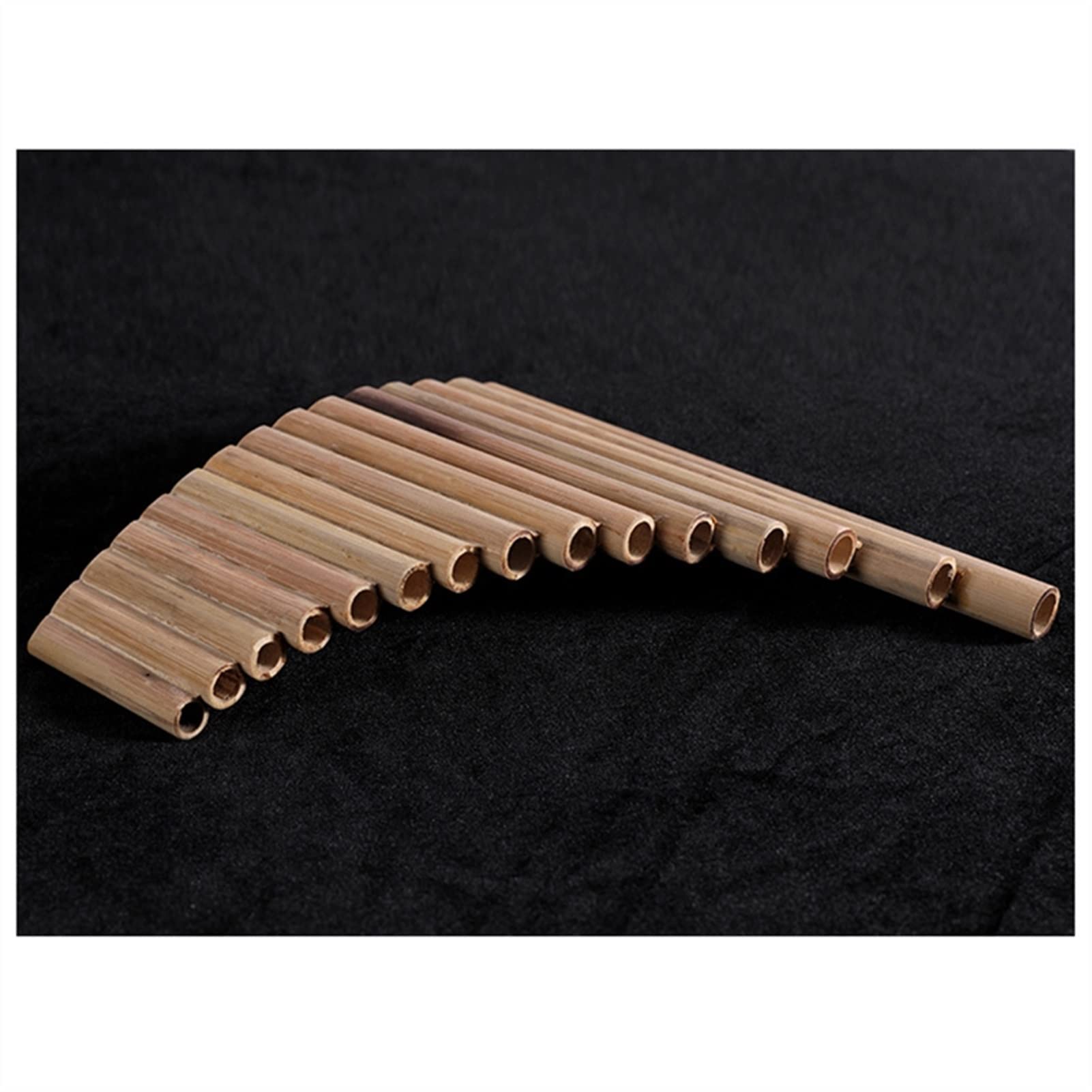 TSTS Flauta Pan Estudiantes Instrumento De Viento De Viento Hecho A Mano Flute 15 Tubos De Bambú Natural Panpipe G PanPipe