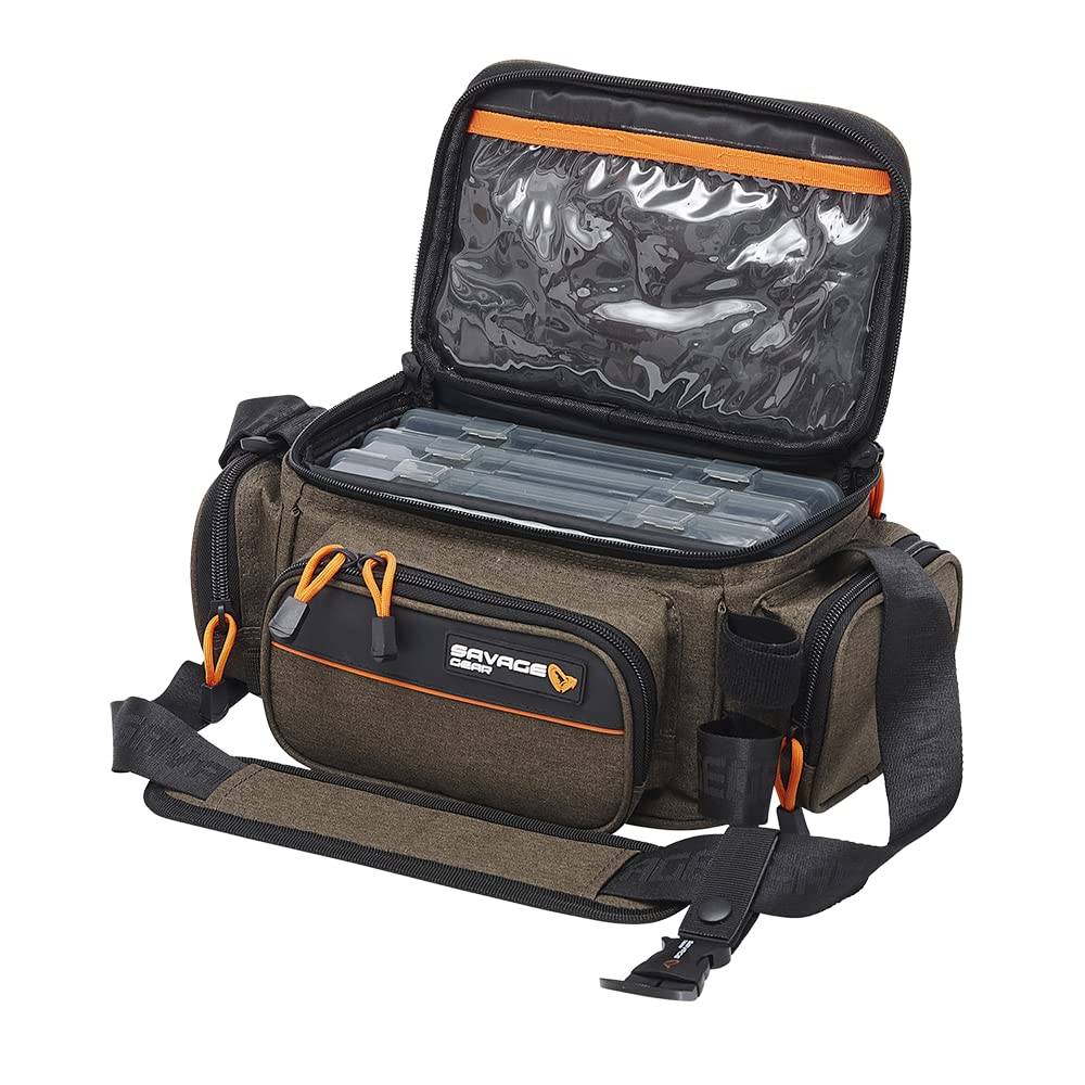 System Box Bag – Lightweight Shoulder Bag for Mobile Anglers – Includes 3 Lure Boxes, Ergonomic Strap, UV-Protected Storage – Ideal for Smaller Lures & Rigs Medium