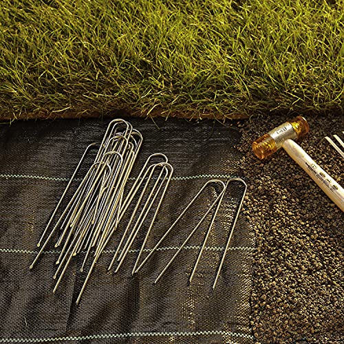 GardenMate Pack of 50 x 200mm multi-purpose steel Garden Securing Pegs, Ideal for hard floors - Image 3