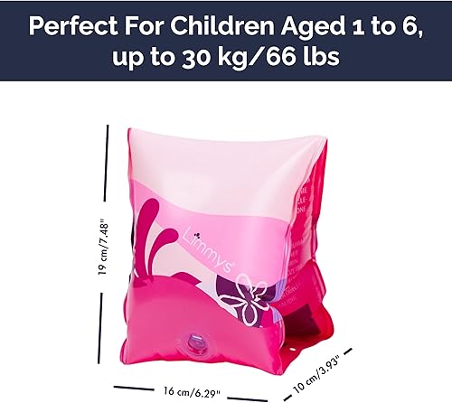 Miniatura 5 de Limmys Flotadores de brazo de alta calidad para niños, de 1 a 6 años, alas de agua inflables para nadar (ganador del premio Mom's Choice Award)