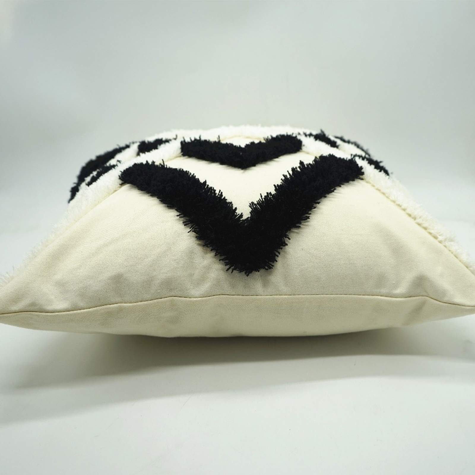 Paquete De 4 Throw Pillow Case, Funda De Cojín Decorativa Tejida De Algodón con Mechones Bohemios, Funda De Cojín De Diseño Simple para Sofá, Dormitorio, Silla De 18 X 18 Pulgadas