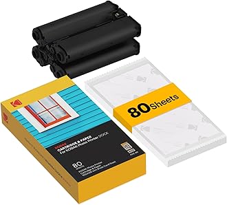 Dock Plus & Dock Photo Printer Cartridge PHC-80 – Cartridge Refill & Photo Paper- 80 Pack