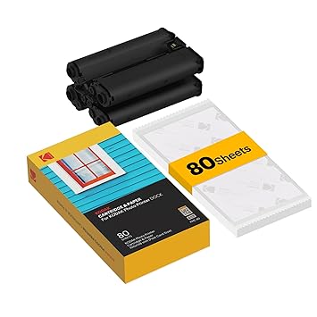 Kodak 4PASS Film Cartridge (4x6 inches) for Kodak Dock and Dock Plus, 80 Sheets