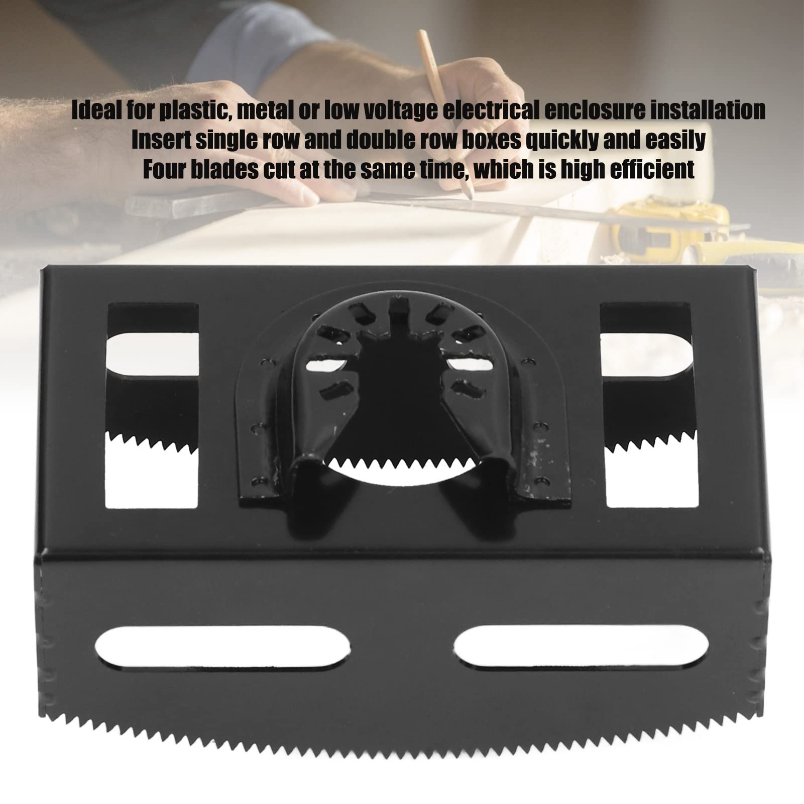 Rectangle Slot Cutter HSS Oscillating Saw Blade Electric Box Slot Cutting Blades - Image 4