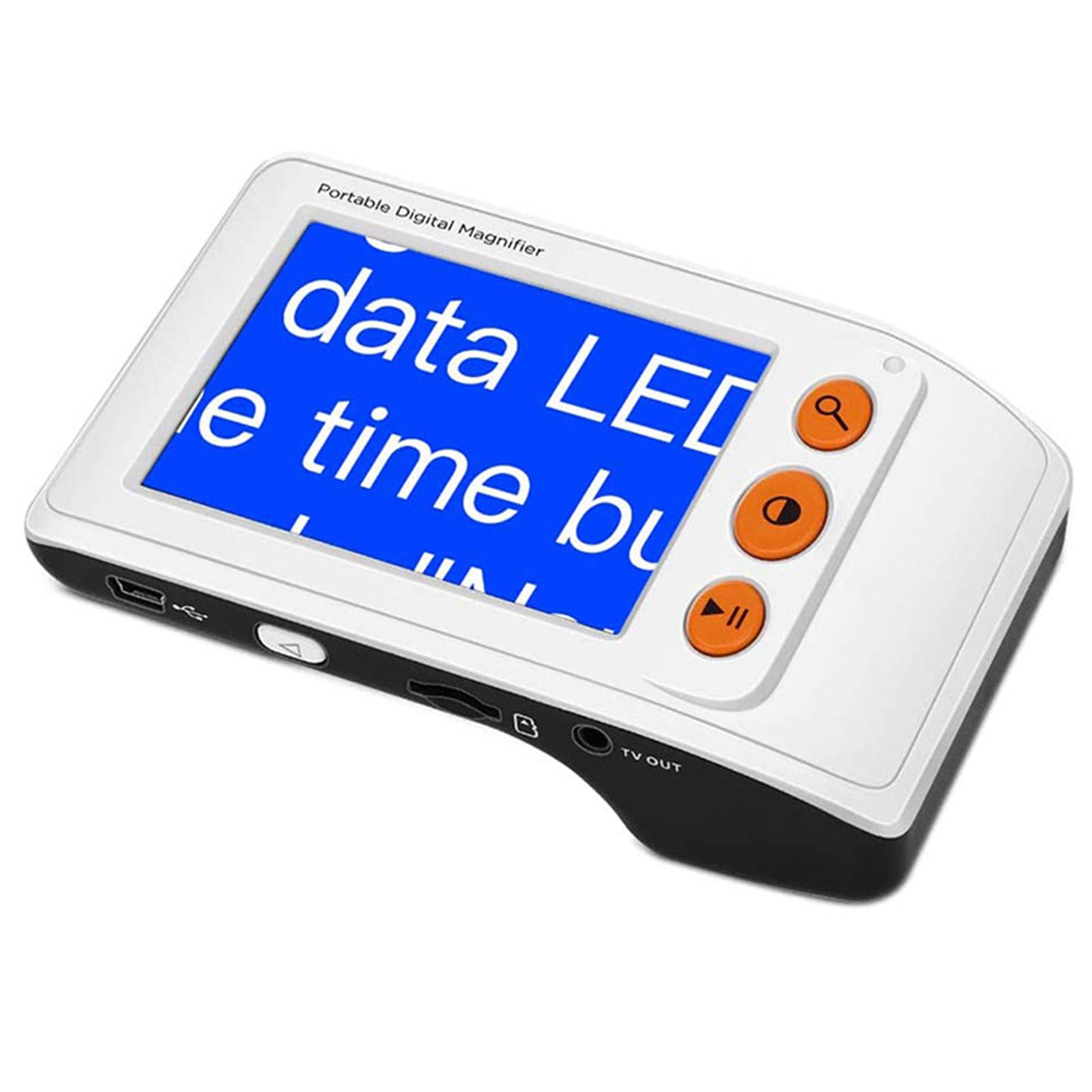 Ręczna lupa cyfrowa Przenośna elektroniczna lupa wideo Pomoce do czytania 3,5-calowy ekran LCD dla słabowidzących, ślepota barw, amblyopia 2x-25x Zoom Składany uchwyt,White