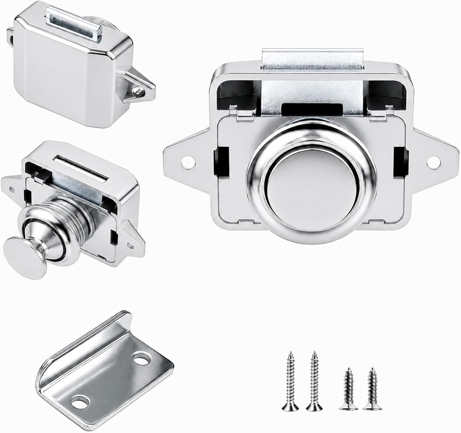 GUGUGO Push Lock Möbelschloss TP005-CH Chrom
