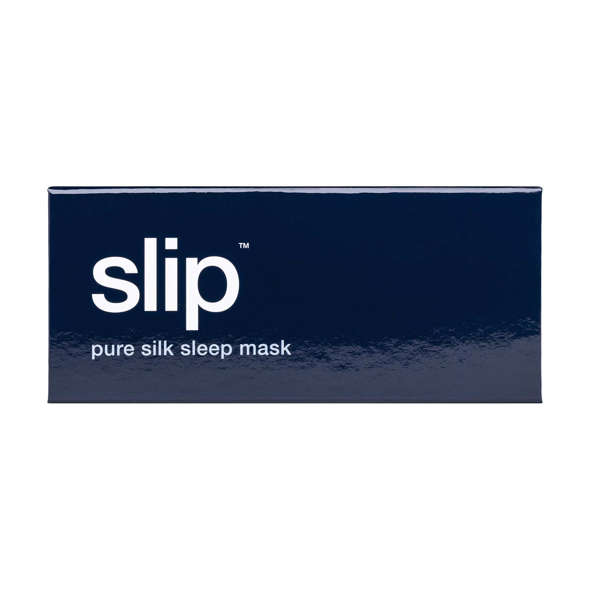 Máscara para dormir SLIP de seda 22 Momme de morera - Máscara para los ojos opaca de seda, talla única con banda elástica, suave con la piel, azul oscuro