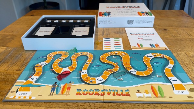 Kooksville Surfing Board Game - Fun Family Game Night For 2-6 Players Who Love Beach & Surf Culture